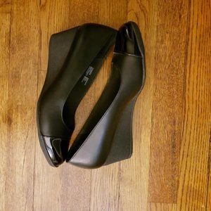 Black Wedge Heels Size 9